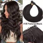 200G Thick Nano Ring Bonds Tip Human Hair Extensions Micro Loop Beads Full Head