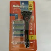NEW Gillette Fusion 5 ProGlide Shaving Bundle 1 Razor Handle 4 Cartridges