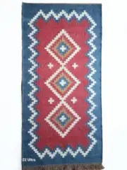 Jute Wool Runner Kilim Rug Area Vintage Carpet Rugs Hand Woven Handwoven