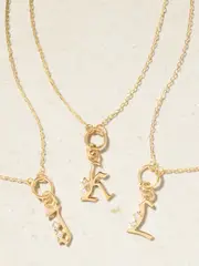 [Foundrae] Foundrae - Initial 18-karat Gold Diamond Necklace - A A Gold