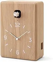 Lemnos Cucu Cuckoo Wall Clock with Light Sensor Natural