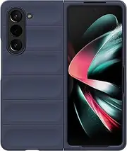 [FANYUAN] Case for Samsung Galaxy Z Fold5 5G, Shockproof Thin Silicone Case, TPU Flexible Rubber, Anti-Scratch, Case Cover for Samsung Galaxy Z Fold5 5G.(Dark Blue)