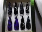 Kiss Special Design Moon Black Glue On Nail X-Long Glow in the Dark Halloween