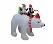 Christmas Decoration Inflatable 210cm Polar Bear Penguins Lit Outdoor Decoration