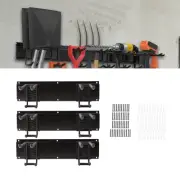 Wall Mount Tool Storage Rack Household with 6 Metal Hooks for Snowboard Rake