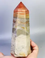 1.26lb Natural Ocean Jasper Agate Geode Crystal Tower Wand Point Healing Mineral