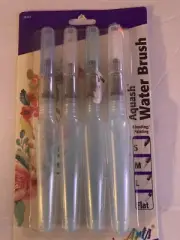NEW Pentel Arts Aquash Water Brush Assorted Tips, 4 Pack Carded