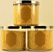 QTY 3 - Bath & Body Works White Barn HONEYSUCKLE 14.5 Oz Scented Candle