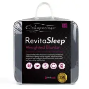 Onkaparinga Charcoal 9kg 122x183cm Weighted Blanket Cotton Adults Home Bedding