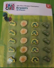 The Very Hungry Caterpillar Erasers 20 Pieces NIP Unique Eric Carle