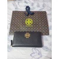 在飛比找蝦皮購物優惠-TORY BURCH Britten鏤空金字LOGO小牛皮1