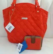 VERA BRADLEY Glenna Purse Canyon Sunset Microfiber & Free Pocket Wallet - NWT