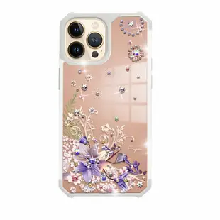 apbs iPhone 13 Pro Max 6.7吋軍規防摔鏡面水晶彩鑽手機殼-祕密花園