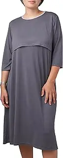 [Generic] Ermandina Maternity Nursing Nightgown for Hospital Breastfeeding Sleepwear Modest Nightie