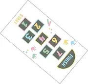 Toyvian Game Floor Sticker for Fun Number Hop Lattice Decal Easy to Remove Non Damaging for Bedroom Nursery Playroom Decor Engaging Activity