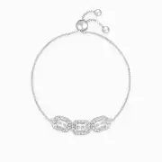 Silver Triple Zircon Bracelet with 925 Silver