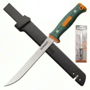 Outdoor Life 12.5 Inch Fillet Knife Clamshell - W Injection Molded Sheath #ol-fix003ogn