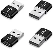 4Pack USB C Connector to USB Adapter, Male USB to Female USB C Adapter USB 2 to USB C Adapter USC to USB C Replacement for Samsung S22 Ultra, S24 Plus Accessories