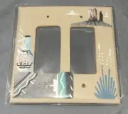 Southwest Design Light Double Toggle Switch Cover Plate Pottery Textured
