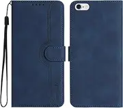 Bxithnr Mobile Phone Case for iPhone SE 2022/iPhone SE 2020 Case, iPhone 8/iPhone 7 Case, Leather Flip Wallet Flip Case Shockproof [Card Slot] [Magnet] [Stand] Protective Case for iPhone SE/8/7/6/6s - Blue