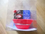 New Silicone Hanging Egg Poacher Red new