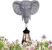 Elephant Solar Lantern, Decorative Resin Outdoor Light, Warm Glow Ambient Yard Statue, Automatic Photosensitive Sensor, Long-Lasting & Weather-Resistant, 7.48x2.95x12.6 Inches