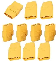 XT90 Connector, XT90 Male Female Connectors, Hobbyist Electronics Connector, High Current Plugs, Anti-Spark Easy-Install, DC500V for RC Motors, Drones, Electric Skateboards, Home Audio Accessories