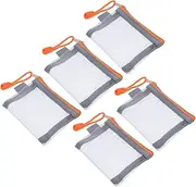 [Veemoon] Travel Makeup Bag Set 5pcs Mini Mesh Pouches Zipper Small Toiletry Bag Portable Skincare Organizer for