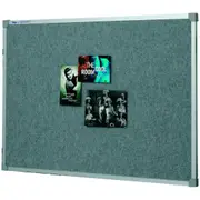 Quartet Penrite 90x60cm Office/School Fabric Pinboard w/ Aluminium Frame Silver