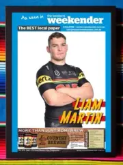 Framed 2021 PENRITH PANTHERS NRL Premiers Poster LIAM MARTIN - 45cm x 32cm