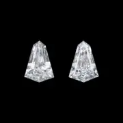NATURAL DIAMOND BULLET SHAPE MATCHING PAIR 0.33c LOOSE ACCENT STONES F VS SHIELD