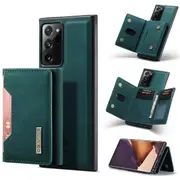 DG MING For Samsung Galaxy Note 20 Ultra Premium Trifold Wallet Leather Case With 2-in-1 Magnetic Detachable Card Holder Pocket Cover - Blue