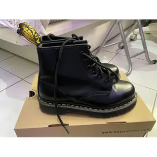 二手 Dr.Martens 馬汀大夫 馬丁 101 bex 六孔 真皮 黃線 小厚底增高款