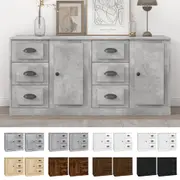 Sideboards 2 pcs Buffet Drawer Storage Side Cabinet Engineered Wood vidaXL