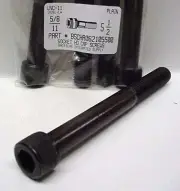5/8-11X5-1/2 HEX SOCKET HEAD CAP SCREWS ALLOY STEEL BLACK (20)