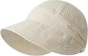 [Generic] Wide Brim Sun Hat - Wide Brim UV Protection Hat,Breathable Adjustable Quick Drying Foldable Cap for Beach Hiking Gardening Travel Camping Sports Swimming Beige, Beige