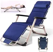 Foldable Lounger Chair Chaise Longue Folding Portable Reclining Sun Recliner for Bedroom Living Room Camping Leisure-Style 2