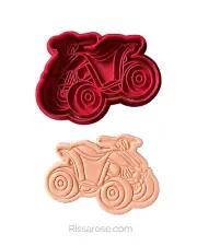 Quad bike Cookie Cutter Stamp