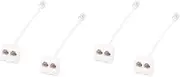 Binxind 4Pcs 6P4C Rj11 Dual Female to Male Telephone Cable Splitter Adapter