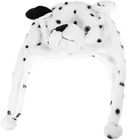 jojofuny Dog Hood for Boys and Girls Plush Animal Hat Children's Head Wrap Warm Fluffy Cartoon Shape Dress-up h