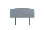 Linen Fabric Queen Bed Curved Headboard Bedhead - Berlin Blue