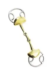 Horse Copper Double Jointed Winged Snaffle Bit with Lozenge 35384