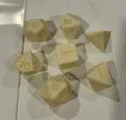Dungeons & Dragons Acererak's Treasure: Matte White polyhedral dice Set