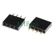 50PCS 1x4 pins 2.54mm Female Header Straight Single Row Connector