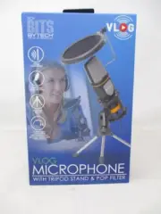 Tech Bits Bytech VLOG Microphone with Tripod Stand & Pop Filter