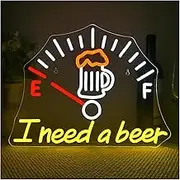 Sign Lamp I Need A Beer Neon Signs USB Powered Dashboard Neon Lights Suitable For Bistro Restaurants Decor Glow Sign Business Signs 32cmx42cm