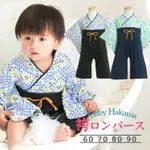 日本男嬰兒振袖和服哈衣爬服 日式和服浴衣男嬰兒連身衣