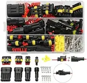 AIMALL 352PCS 12V Waterproof Electrical Wire Connector Plug Terminal Kit, 1/2/3/4 Pin for Vehicles, Marine, Cars, Trucks, Motorcycles