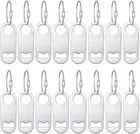 16 Pieces Stainless Steel Flat Bottle Opener with Keychain Personalized Bottle