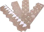 Homoyoyo 1 Set Christmas Tree Decoration Stickers Burlap Wave Snowflake Bulletin Board Border Decals for Classroom and Home Decor DIY Adhesive Trim for School Display